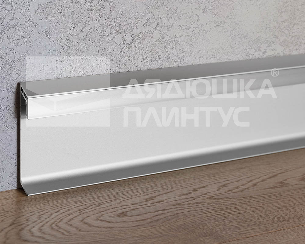 Плинтус алюминиевый Progress PKLEDAA 100A 2,0м 100 мм Серебро