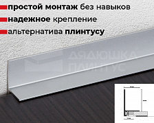Профиль Minileiste SL16X5-01 16х25х2000мм Серебро матовое